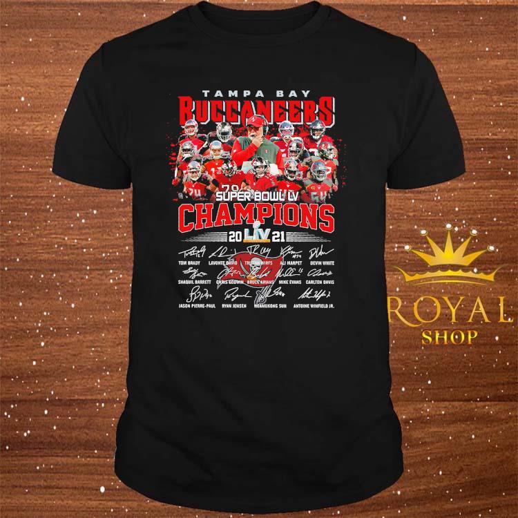 The Tampa Bay Buccaneers Players Super Bowl LV Champions 2021 Signatures  Shirt - High-Quality Printed Brand