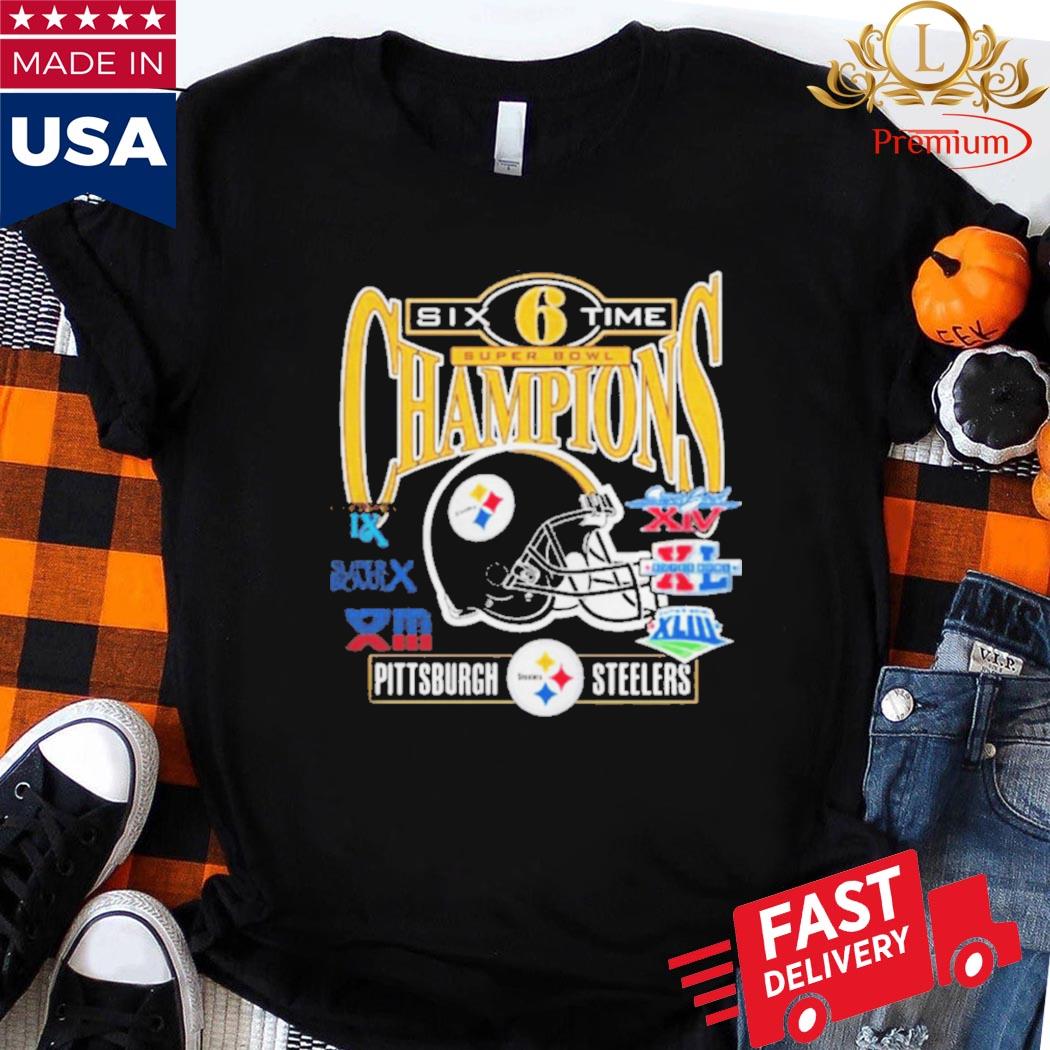 Pittsburgh Steelers Mitchell & Ness 6X Super Bowl Champs Fleece Shirt,  hoodie, sweater, long sleeve and tank top