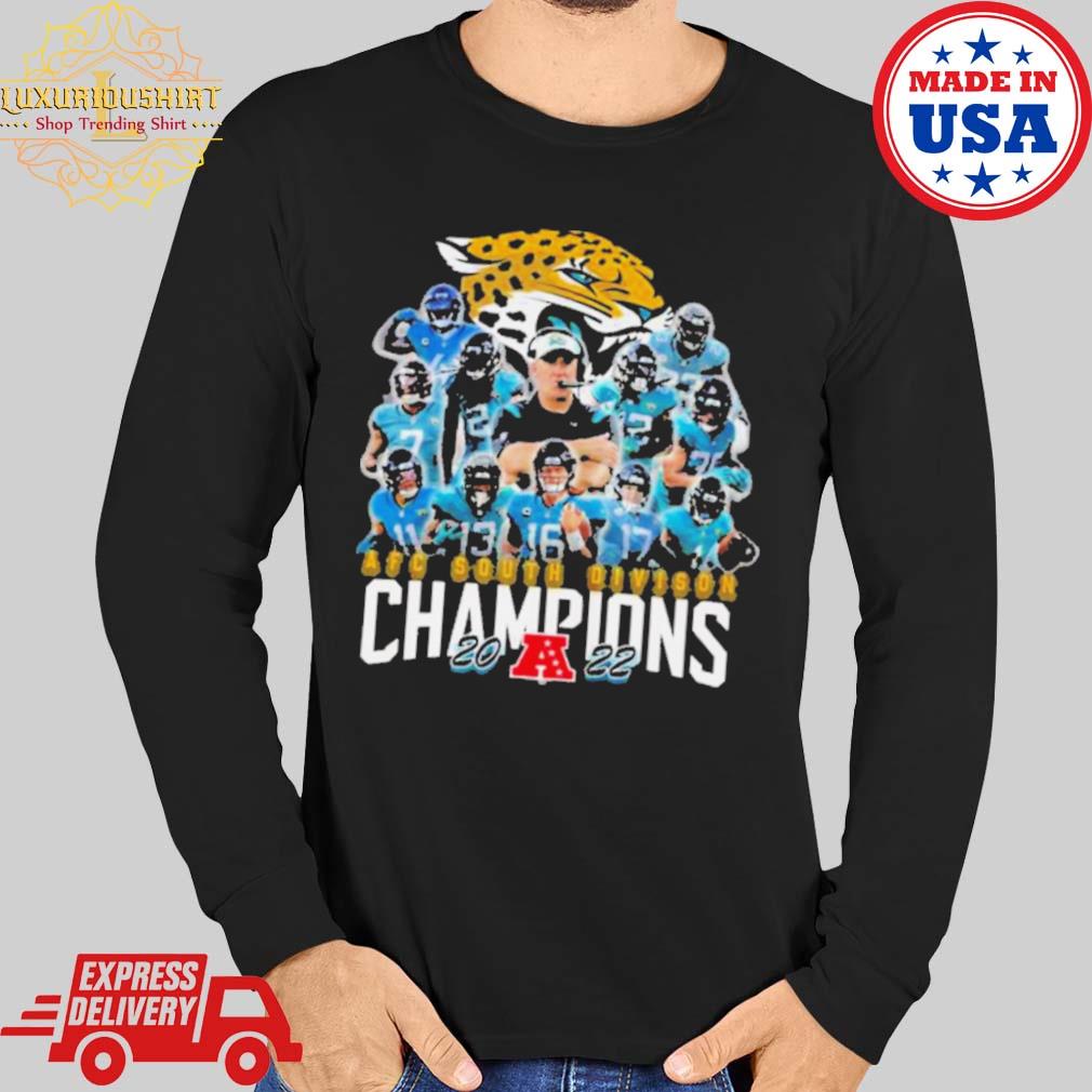 Official Jacksonville Jaguars Team Football 2022 Afc South Division  Champions Long Sleeves T Shirt, hoodie, sweater, long sleeve and tank top