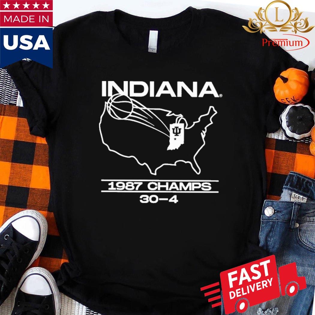 Official Indiana 1987 Champs 30 4 Shirt