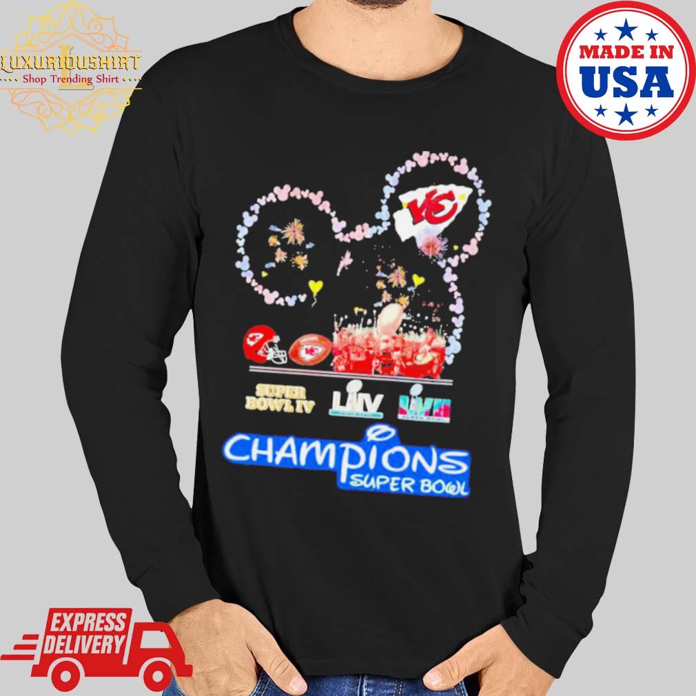 Kansas City Chiefs Mickey Mouse Head Champions Super Bowl shirt