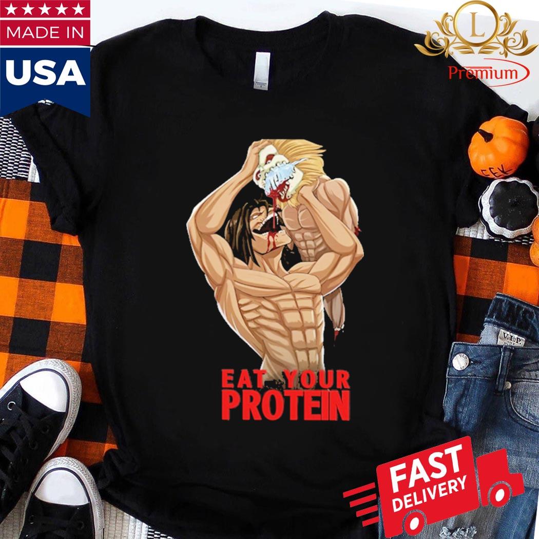 Official Attack On Titan Eat Your Protein Shirt