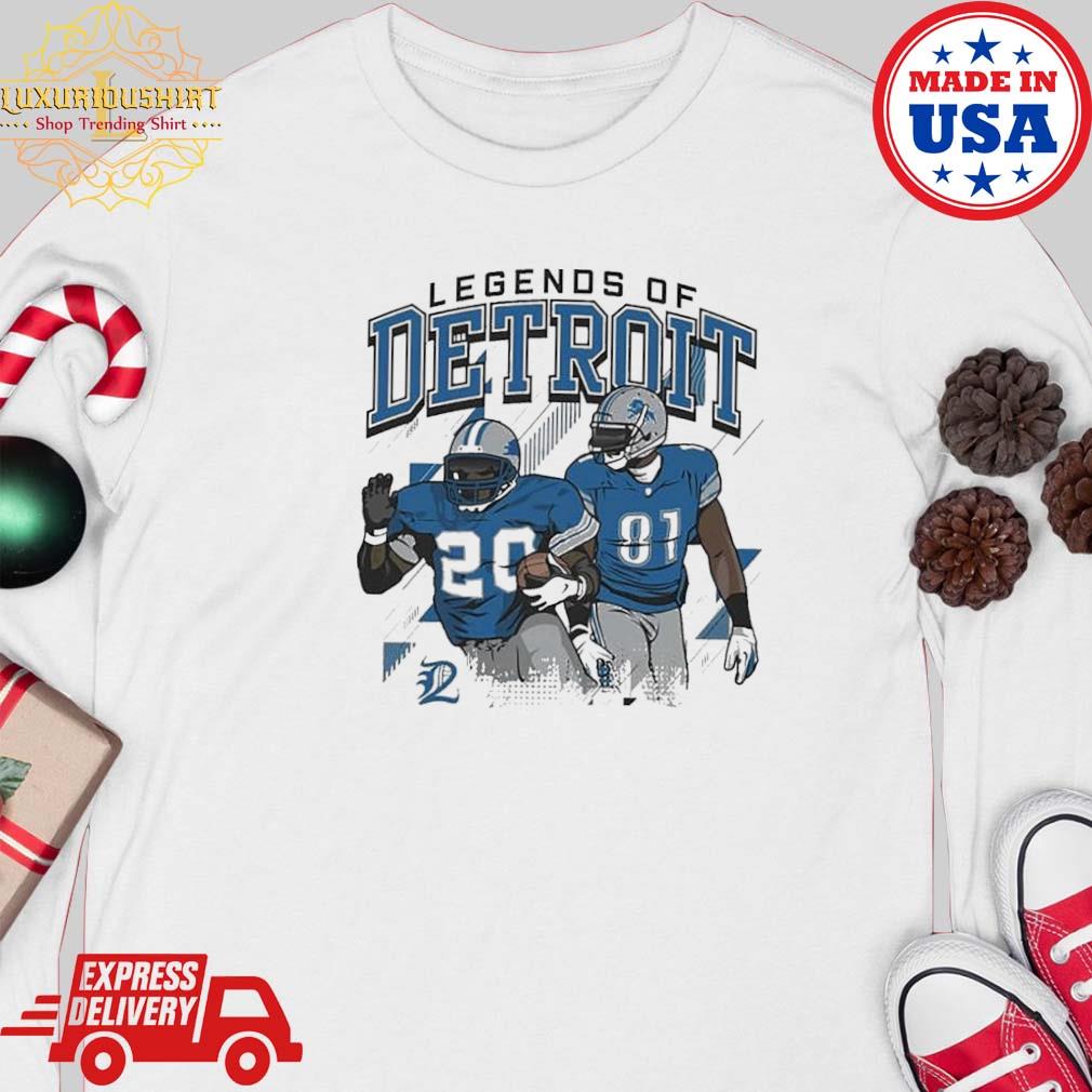 Calvin Johnson And Barry Sanders Legends Of Detroit Lions Shirt -  Freedomdesign