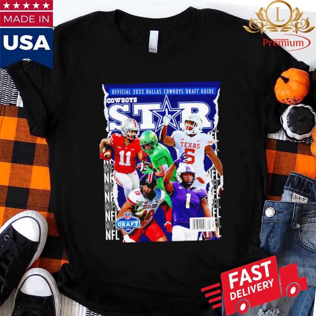 Dallas Cowboys Star Magazine Official 2023 NFL Draft Guide Shirt