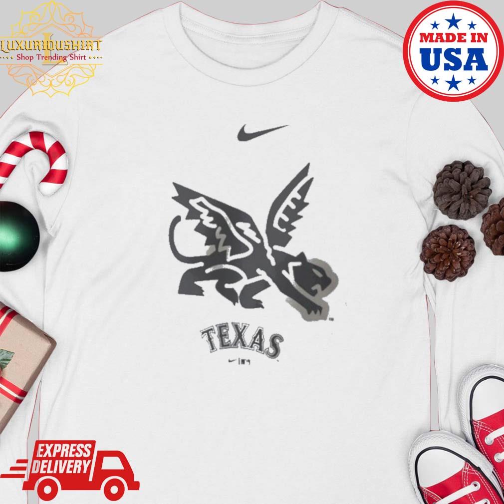 Official Texas Rangers Nike 2023 City Connect Peagle Logo Shirt