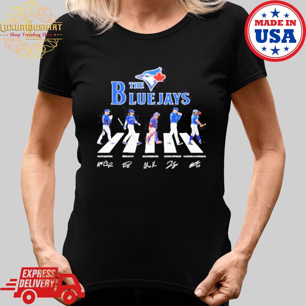 The Blue Jays Bo Bichette Alejandro Kirk George Springer Vladimir Guerrero  Jr Abbey Road signatures shirt, hoodie, sweater, long sleeve and tank top