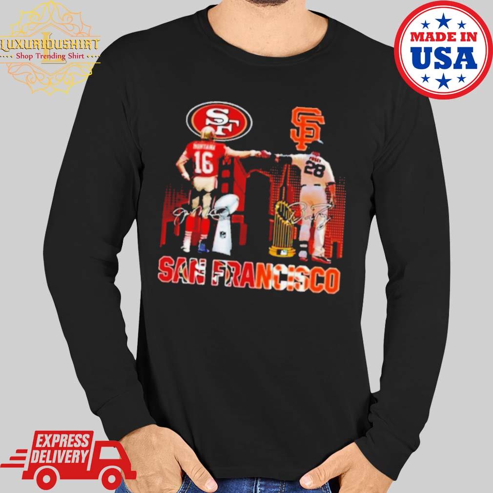 2023 San Francisco Giants And San Francisco 49ers Champion Signatures Shirt  - Bring Your Ideas, Thoughts And Imaginations Into Reality Today