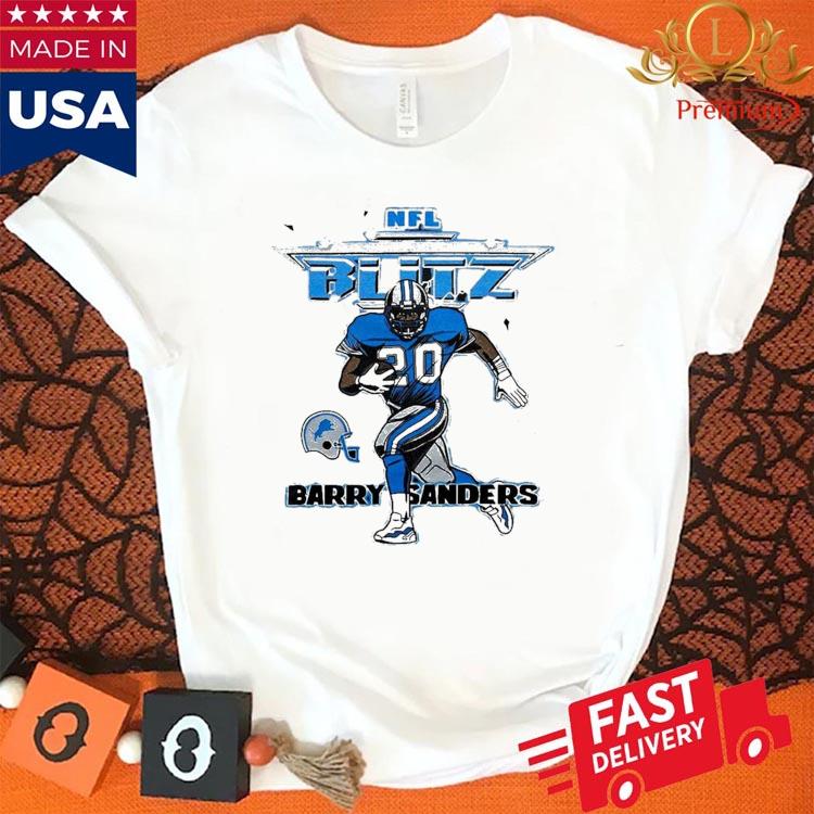 NFL Blitz Lions Barry Sanders T-Shirt - Ivy Custom Shirt