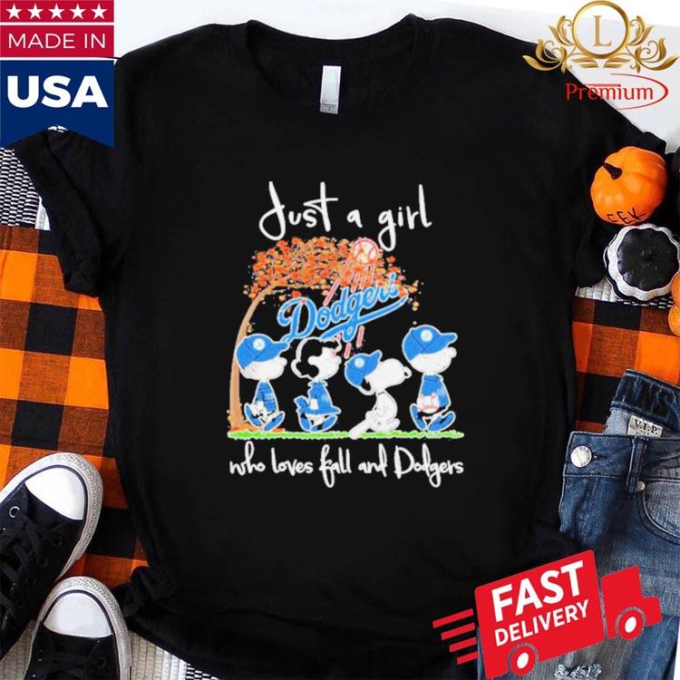 Official Just A Girl Who Loves Fall And Dodgers Shirt, hoodie