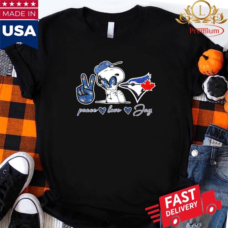 Snoopy peace love Toronto Blue Jays shirt, hoodie, longsleeve, sweatshirt,  v-neck tee