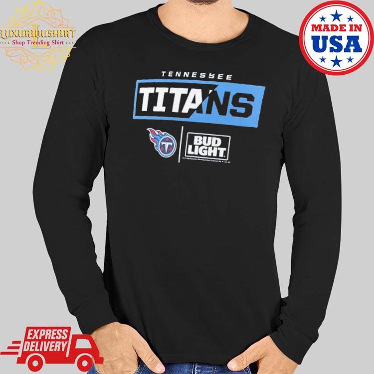 Tennessee titans fanatics branded nfl x bud light shirt, hoodie, sweater,  long sleeve and tank top