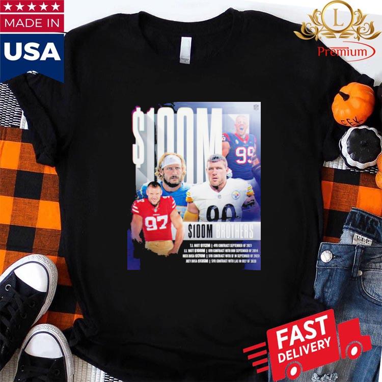 Official 100m Brothers Nfl T-Shirt, hoodie, sweater, long sleeve