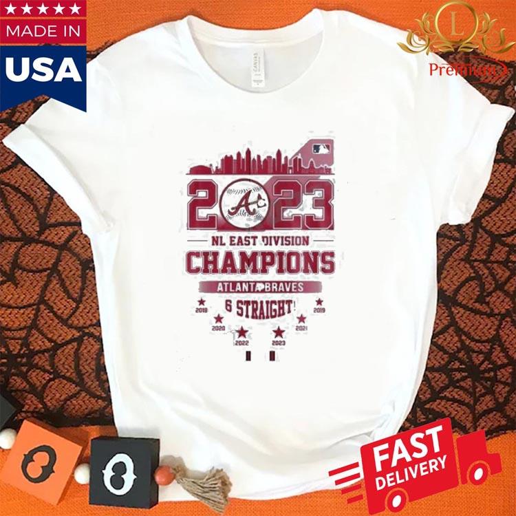 Atlanta Braves 6 Straight 023 NL East Champions Shirt - Limotees