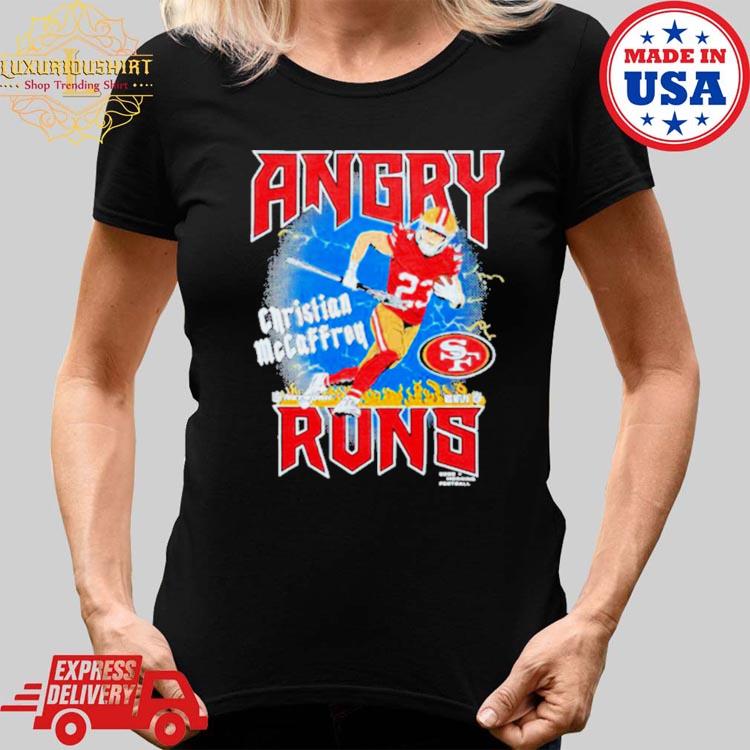 Angry Runs San Francisco 49ers Christian Mccaffrey Kyle Brandt Nfl Shirt