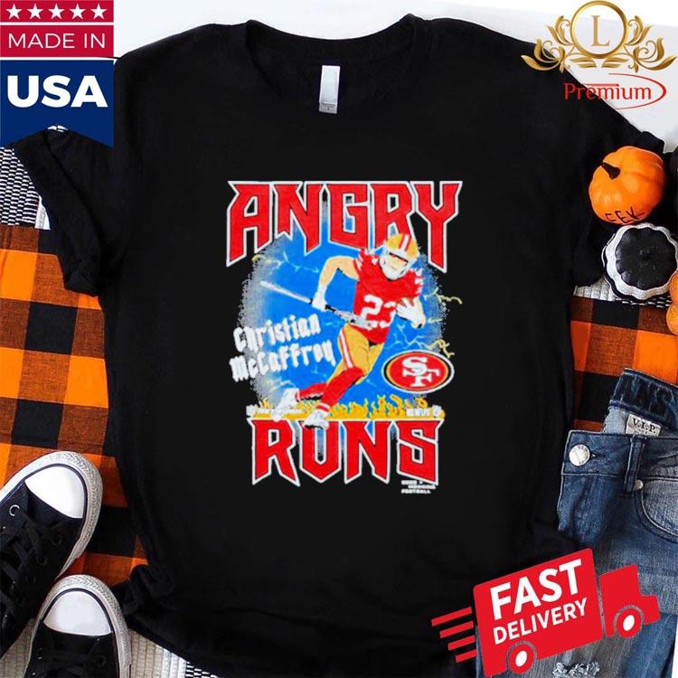 Angry Runs 49ers Christian McCaffrey Shirt, hoodie, longsleeve, sweater