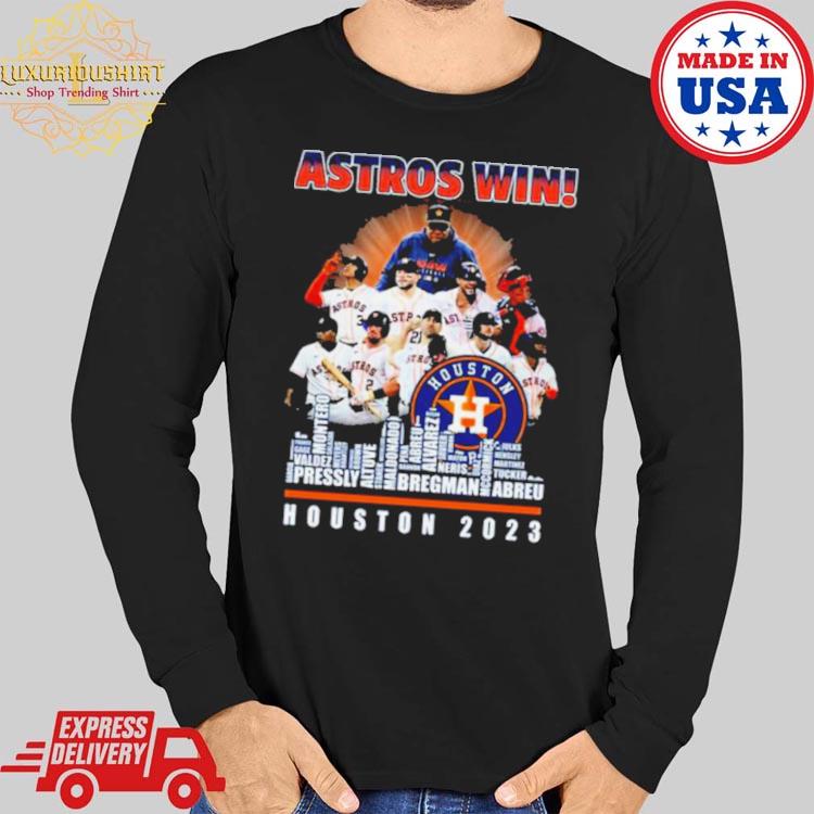 Astros Win Houston 2023 Player Names Skyline shirt, hoodie, sweater, long  sleeve and tank top