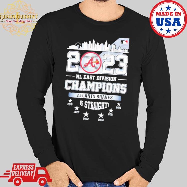 Atlanta Braves Skyline 2023 NL East Division Champions 6 Straight Shirt,  hoodie, sweater, long sleeve and tank top