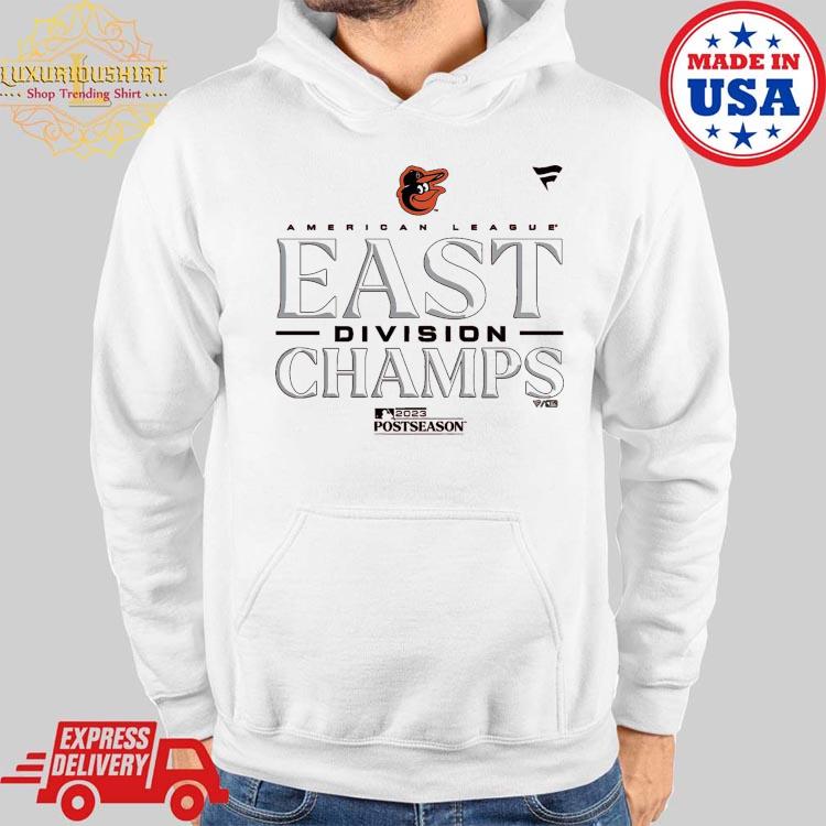 Official Baltimore Orioles 2023 Al East Division Champions Locker Room Shirt  Sweatshirt Hoodie - Reallgraphics