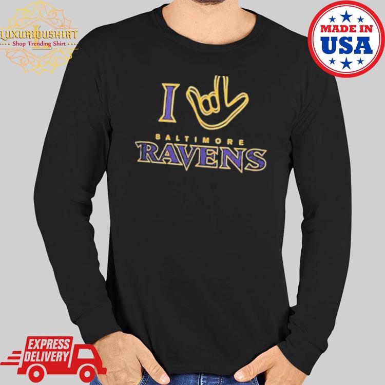 Baltimore Ravens The Nfl Asl Collection By Love Sign Tri Blend Shirt