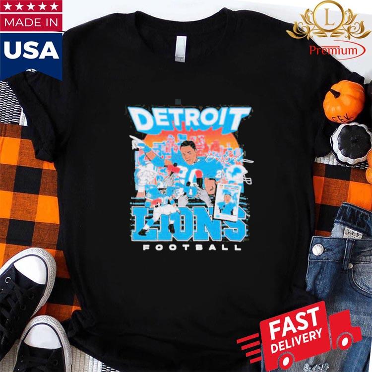 Barry Sanders Detroit Lions Vintage signature shirt - Limotees