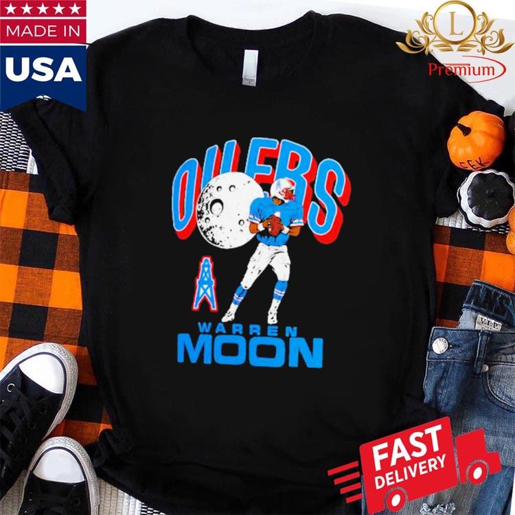 Houston Oilers Warren Moon Homage Retired Player Caricature Tri Blend T  Shirt