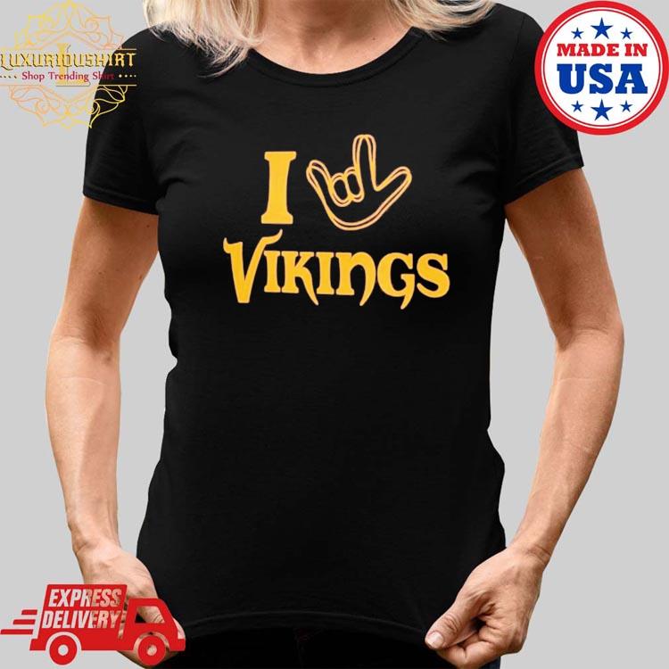 Minnesota Vikings The Nfl Asl Collection By Love Sign Tri Blend Shirt