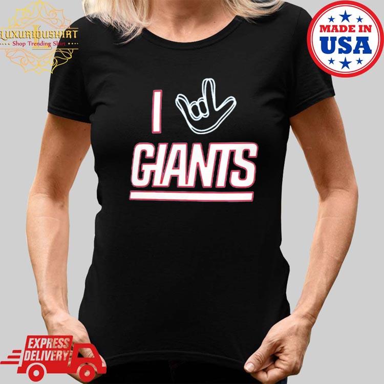 Homage Royal New York Giants The Nfl Asl Collection By Love Sign Tri-blend  T-shirt in Blue