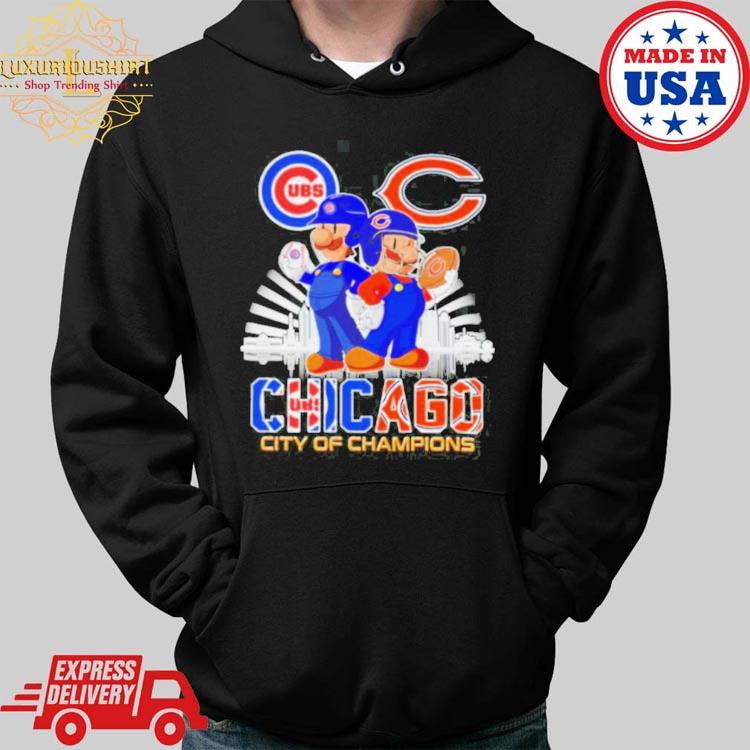 Official chicago City of champions, Chicago CUBS and Bear Mario