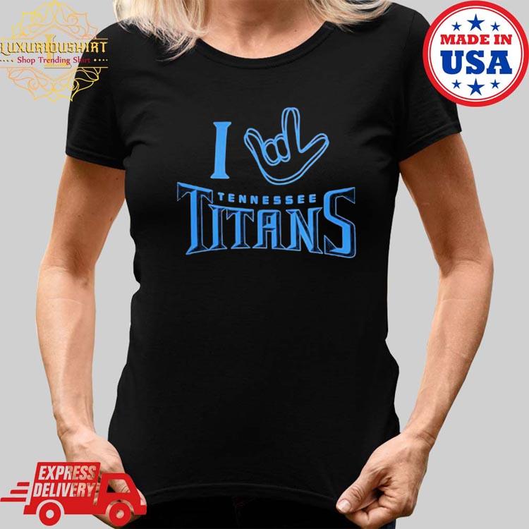 Official tennessee Titans Homage The NFL ASL Collection by Love Sign  Tri-Blend T-Shirt, hoodie, sweater, long sleeve and tank top