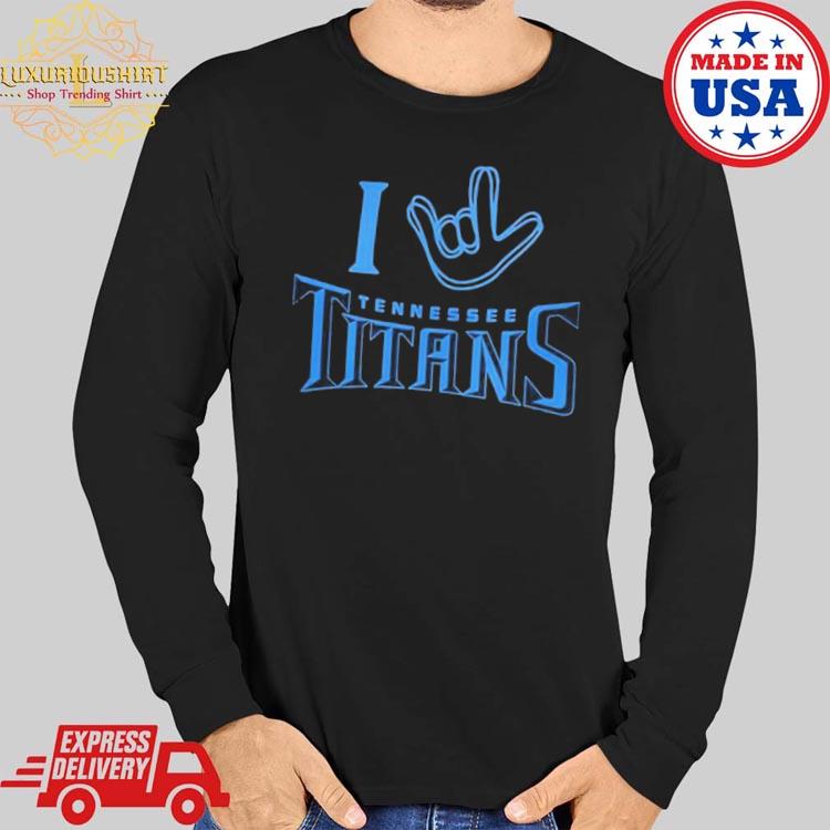 Official tennessee Titans Homage The NFL ASL Collection by Love Sign  Tri-Blend T-Shirt, hoodie, sweater, long sleeve and tank top