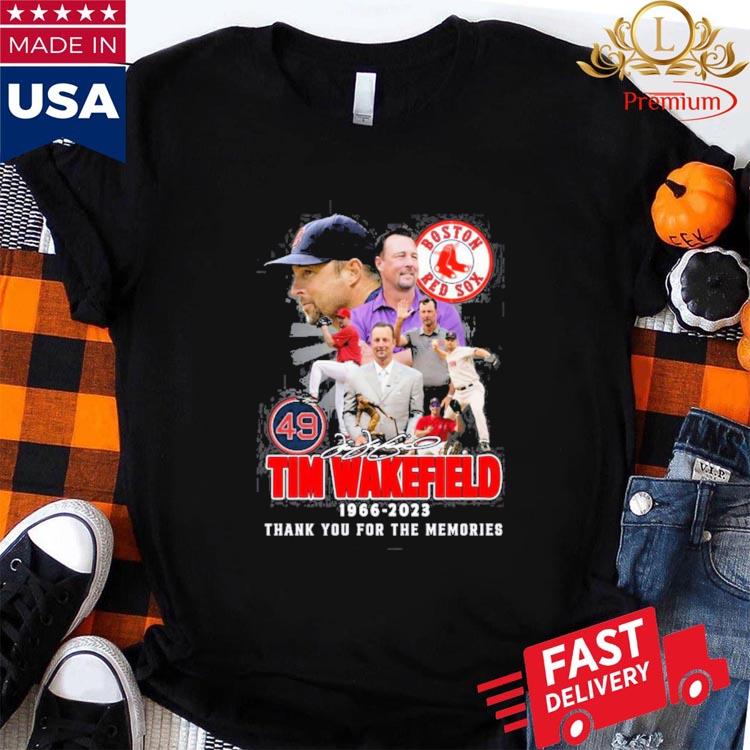 Vintage Tim Wakefield Shirt MLB Shirt Boston Red Sox RIP Tim Wakefield  1966-2023 Thank You For The Memories Sweatshirt-tren… in 2023