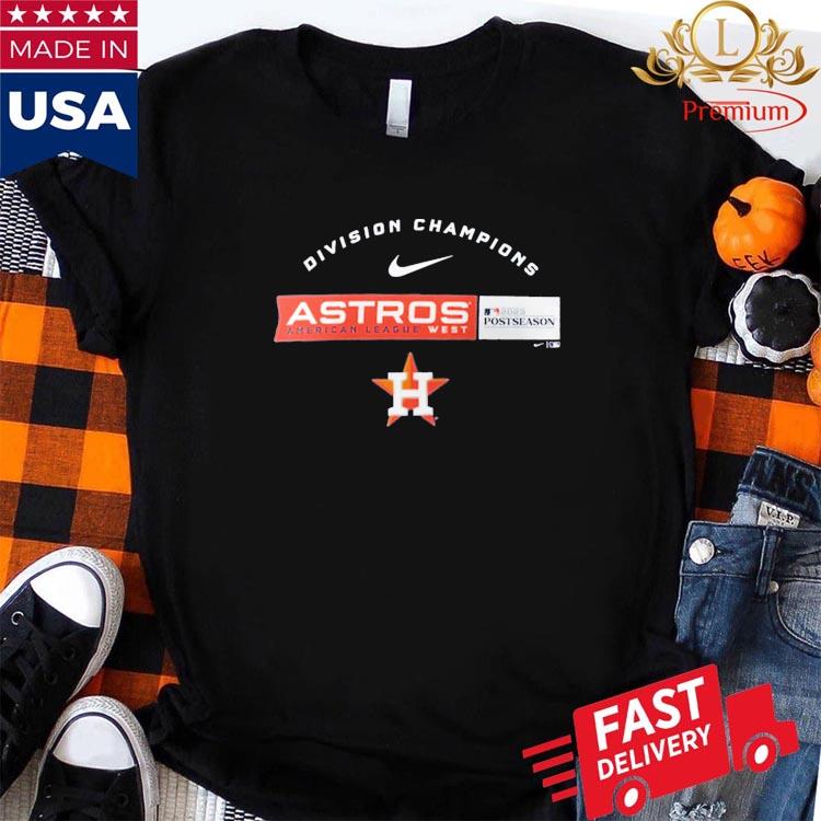 Official houston Astros Nike AL West Division Champions NEWS T