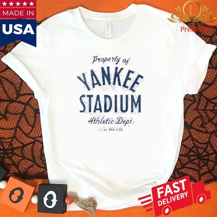 Men's Mitchell & Ness Property of Yankee Stadium Grey T-Shirt - Yesweli