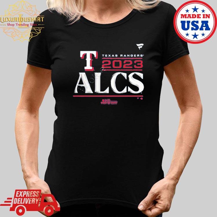 Texas Rangers Fanatics Branded 2023 Alcs Locker Room Tee Shirt Hoodie  Tank-Top Quotes