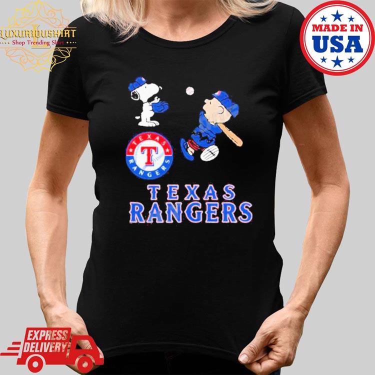 Texas Rangers X Peanuts Snoopy And Charlie Brown Alcs 2023 T-shirt,Sweater,  Hoodie, And Long Sleeved, Ladies, Tank Top