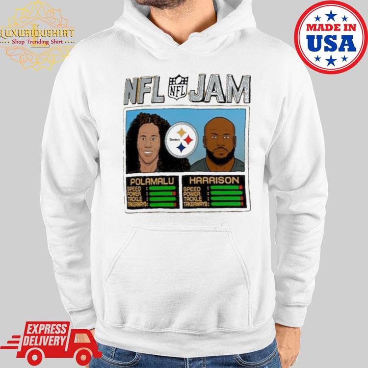 Homage Troy Polamalu & James Harrison Pittsburgh Steelers Gold Retired  Player NFL Jam Tri-Blend T-Shirt